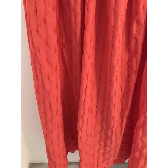 NWT Free People Primmy Midi Dress LARGE Ice Coral